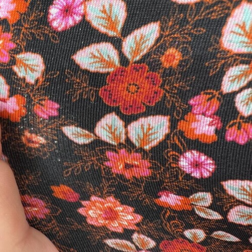 NEW Ramy Brook Floral Heidi Dress bodycon sheath midi grunge retro high‎ neck XL - Picture 13 of 16